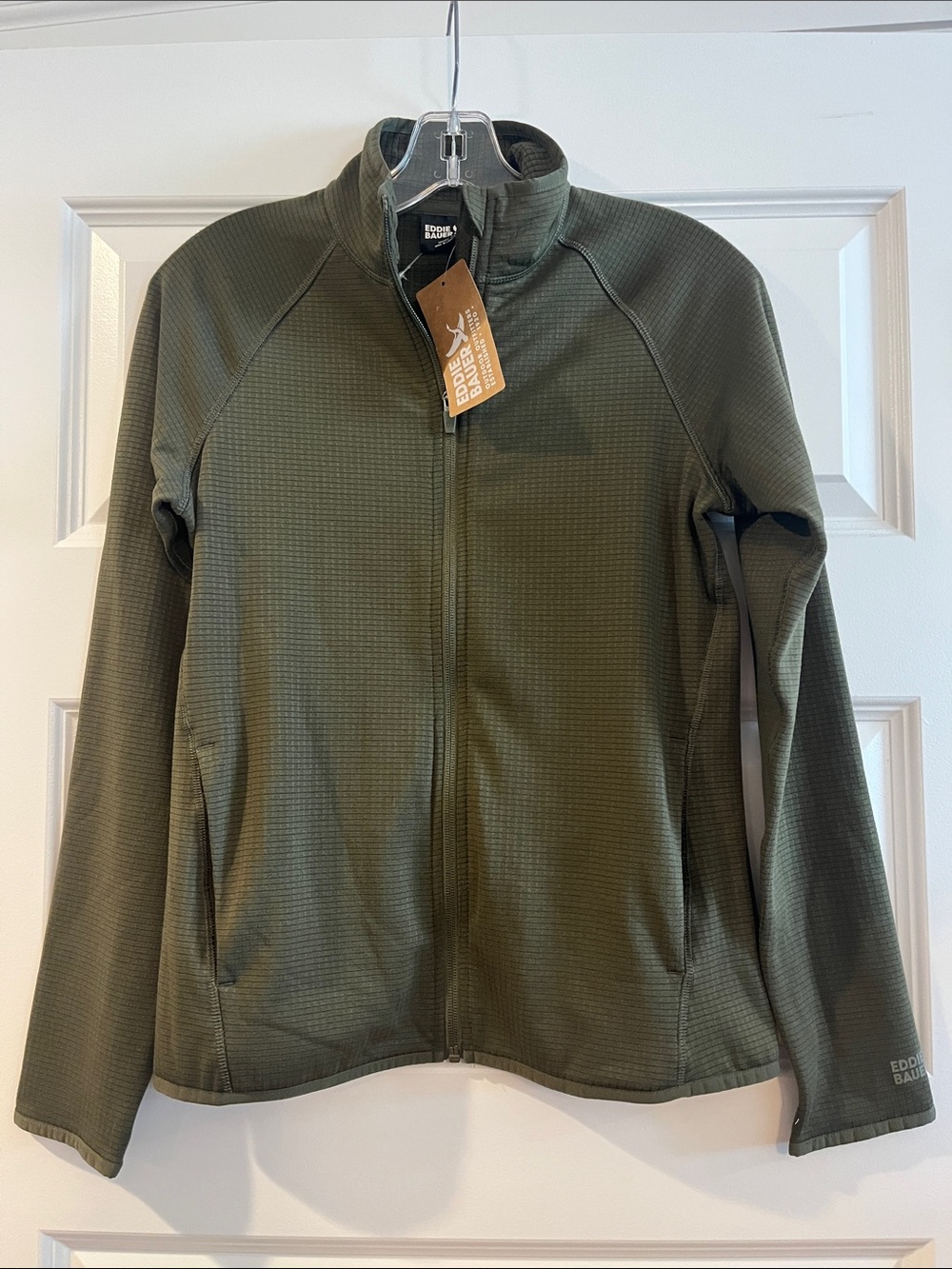 Eddie Bauer activator grid full zip dark fatigue olive jacket NEW NWT XS